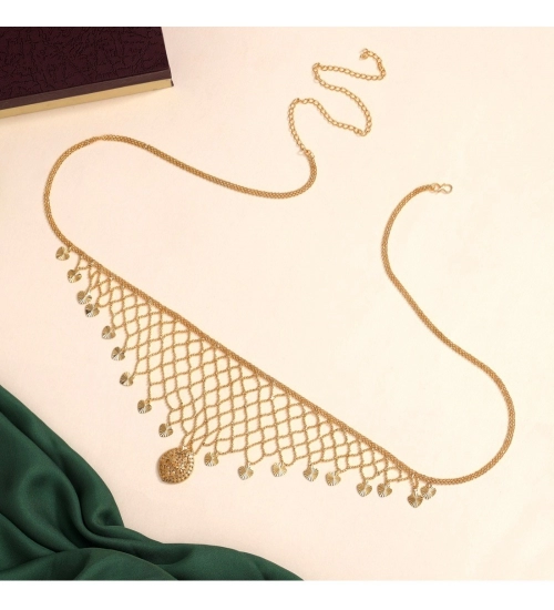 Generic Women's Gold Plated Kamarband Waist Belt For Women//Girls Adjustable Chain