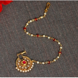 Generic Women's Maroon Color Nose Nath 