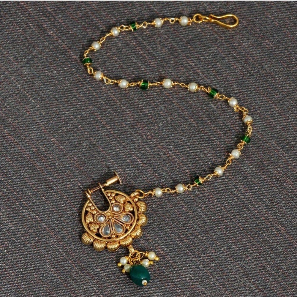 Generic Women's Green Color Nose Nath 