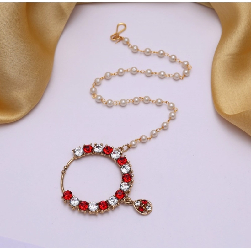 Generic Women's Red Color Nose Nath Generic Women's Red Color Nose Nath