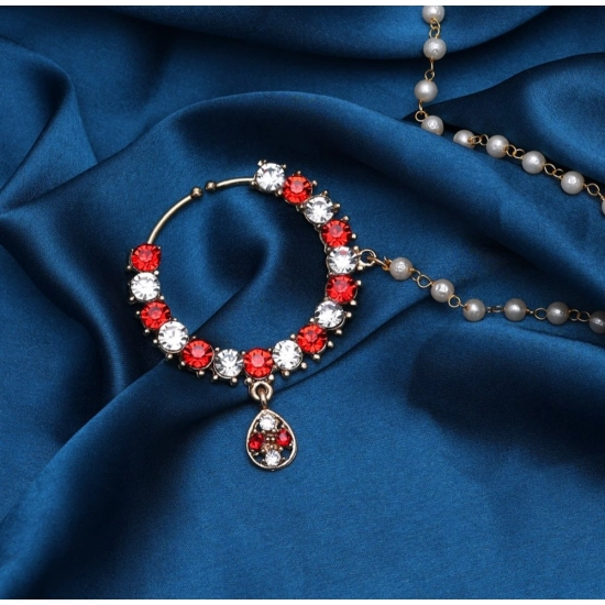 Generic Women's Red Color Nose Nath 