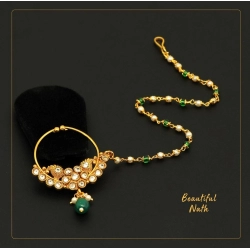 Generic Women's Green Color Nose Nath 