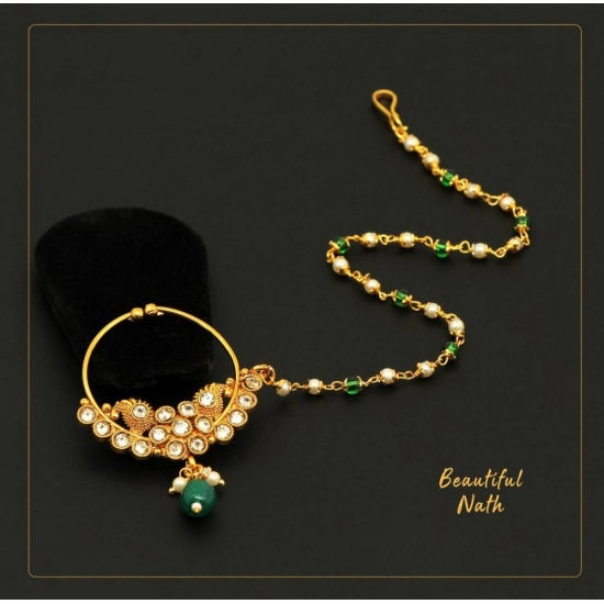 Generic Women's Green Color Nose Nath 