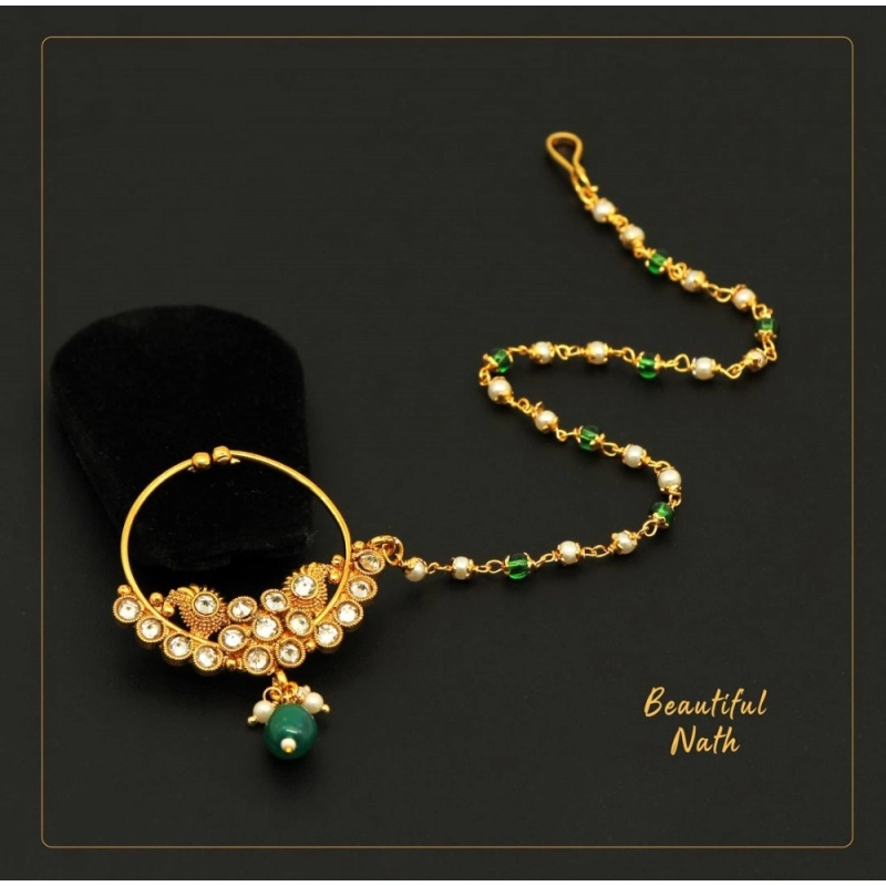 Generic Women's Green Color Nose Nath Generic Women's Green Color Nose Nath