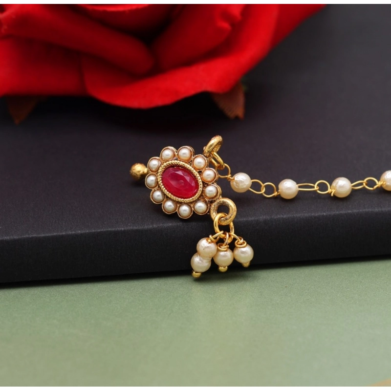 Generic Women's Rani Color Nose Nath Generic Women's Rani Color Nose Nath