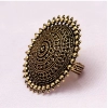 Generic Women's Gold Color Oxidised Adjustable Ring 