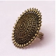 Generic Women's Gold Color Oxidised Adjustable Ring 