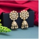 Generic Women's White Color Kundan Earrings 