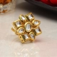 Generic Women's White Color Kundan Meenakari Finger Ring For Women Adjustable Ring Generic Women's White Color Kundan Meenakari Finger Ring For Women Adjustable Ring