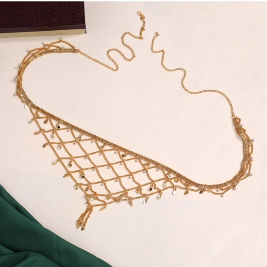 Generic Women's Gold Plated Kamarband Waist Belt For Women//Girls Adjustable Chain Generic Women's Gold Plated Kamarband Waist Belt For Women//Girls Adjustable Chain