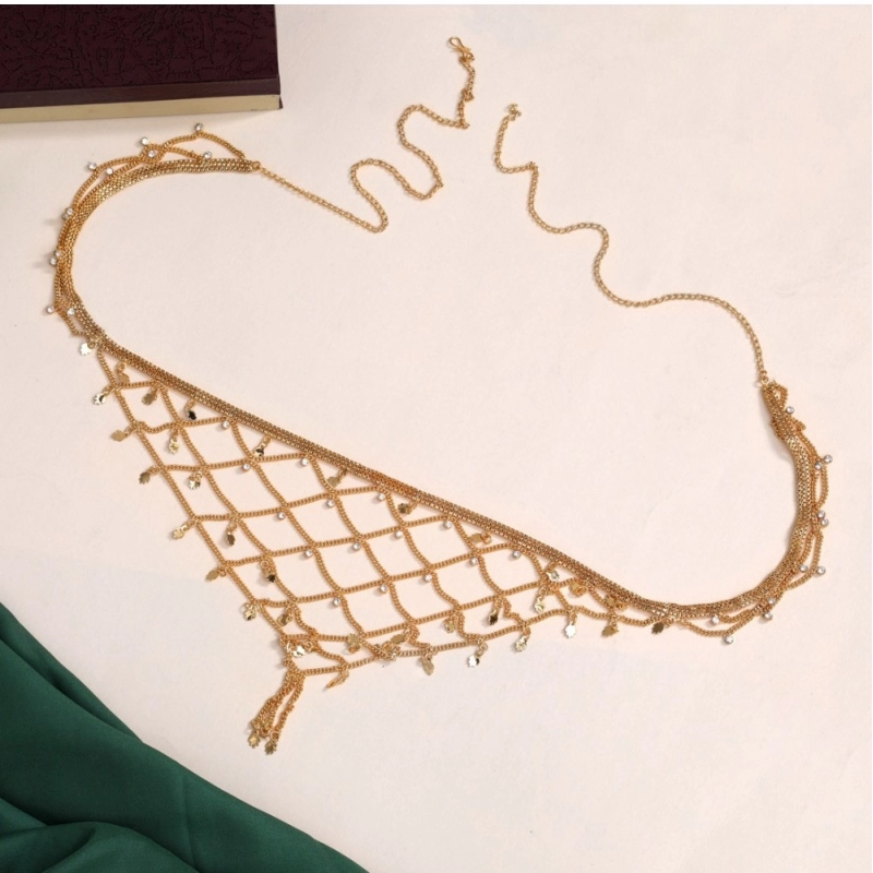 Generic Women's Gold Plated Kamarband Waist Belt For Women//Girls Adjustable Chain