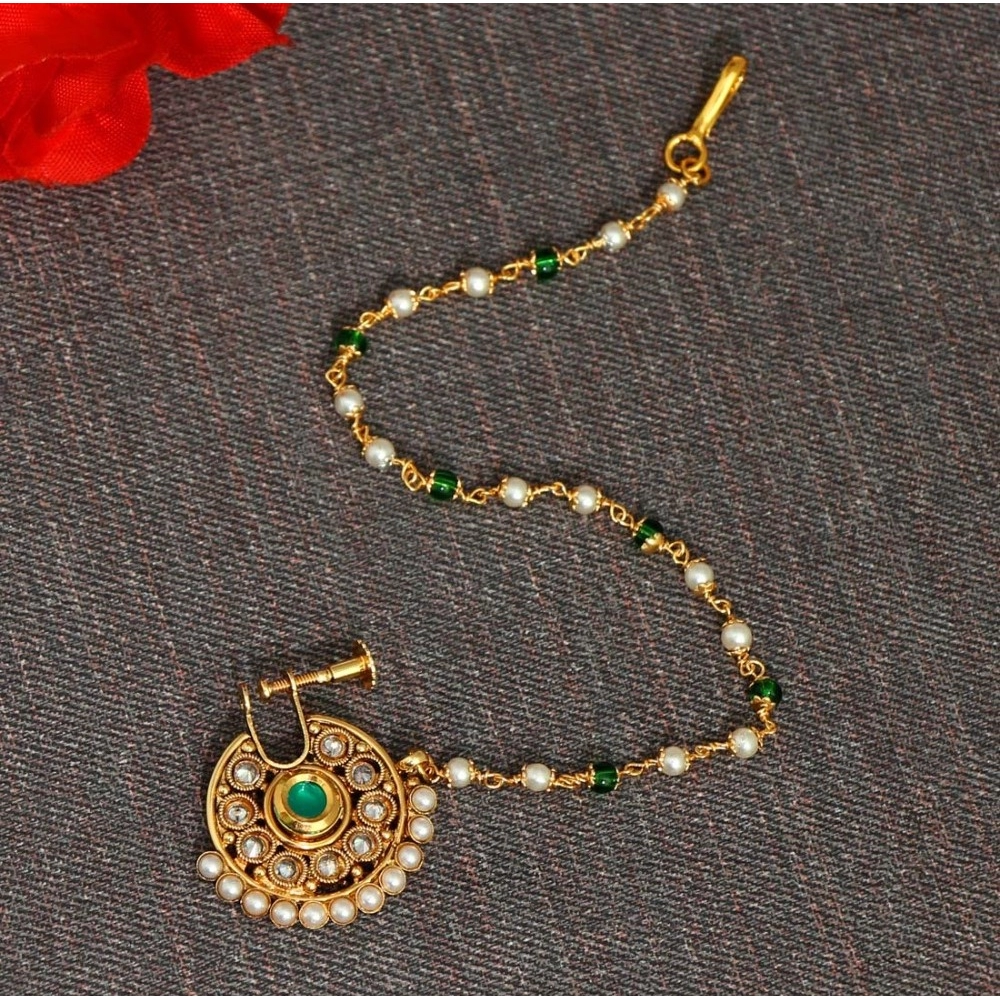 Generic Women's Green Color Nose Nath 