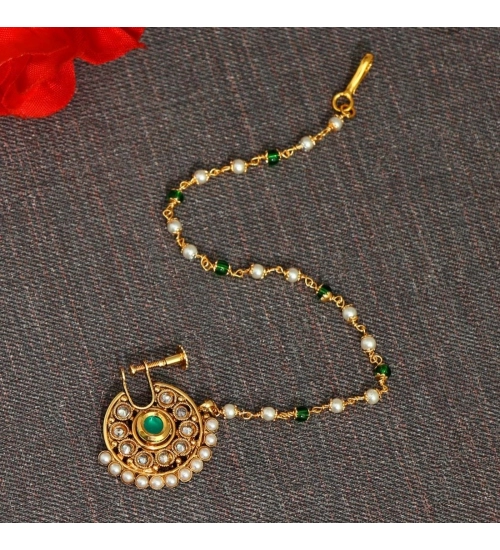 Generic Women's Green Color Nose Nath 