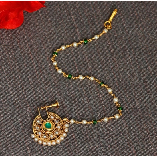 Generic Women's Green Color Nose Nath 