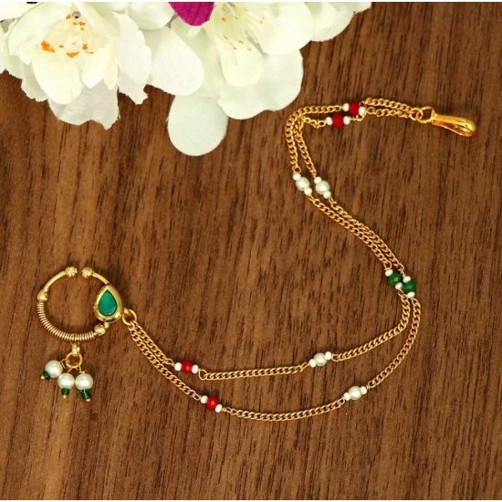 Generic Women's Green Color Nose Nath 