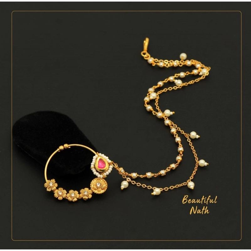 Generic Women's Rani Color Nose Nath Generic Women's Rani Color Nose Nath