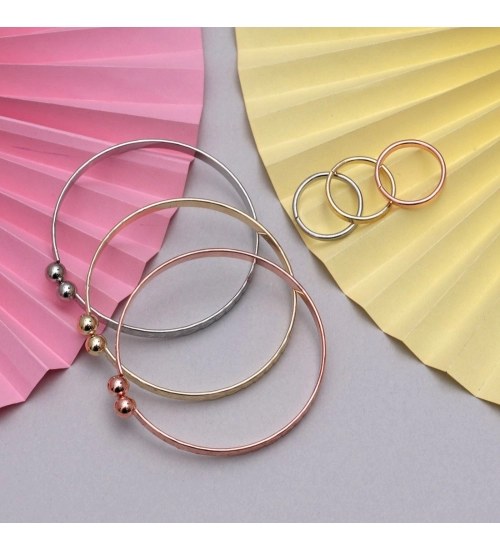 Generic Women's Multi Color 3 Pieces Adjustable Bracelets &amp; Rings 