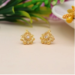 Generic Women's Stud Gold Plated Earrings 