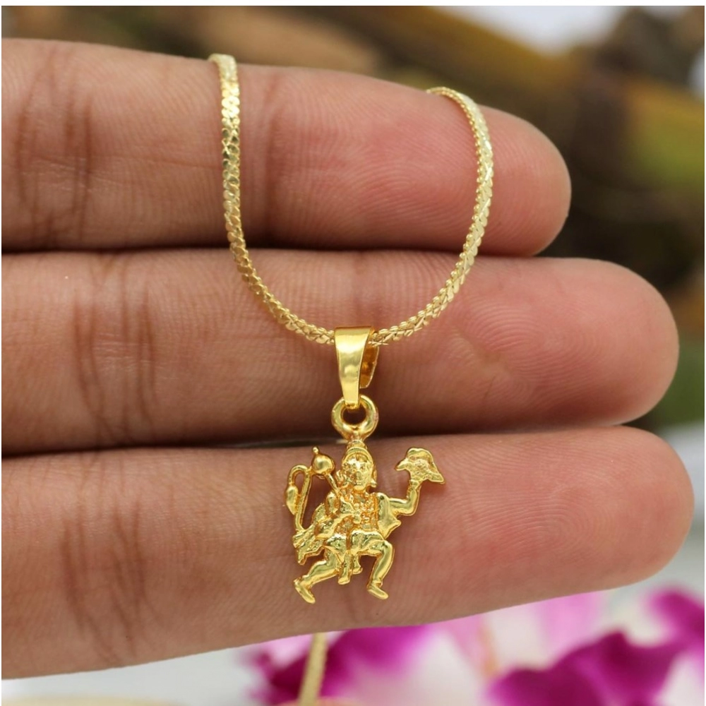 Generic Women's Gold Color Lord Hanuman Temple Locket 