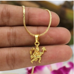 Generic Women's Gold Color Lord Hanuman Temple Locket 