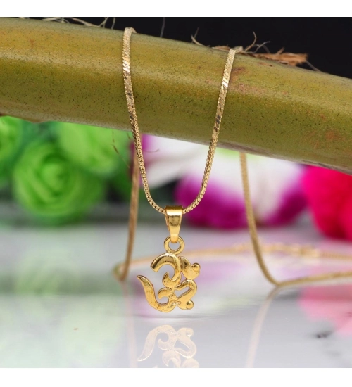 Generic Women's Gold Color Om Temple Locket 
