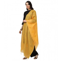 Generic Women's Cotton Embroidered Dupatta (Yellow, Length: 2.25 to 2.50 Mtr) Generic Women's Cotton Embroidered Dupatta (Yellow, Length: 2.25 to 2.50 Mtr)