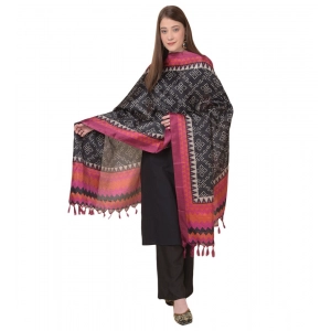 Generic Women's Art Silk Printed Dupatta (Black, Length: 2.25 to 2.50 Mtr) Generic Women's Art Silk Printed Dupatta (Black, Length: 2.25 to 2.50 Mtr)