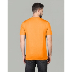 Generic Men's Casual Half Sleeve Solid Cotton Blended Round Neck T-shirt (Orange) Generic Men's Casual Half Sleeve Solid Cotton Blended Round Neck T-shirt (Orange)