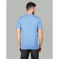 Generic Men's Casual Half Sleeve Solid Cotton Blended Round Neck T-shirt (Sky) Generic Men's Casual Half Sleeve Solid Cotton Blended Round Neck T-shirt (Sky)