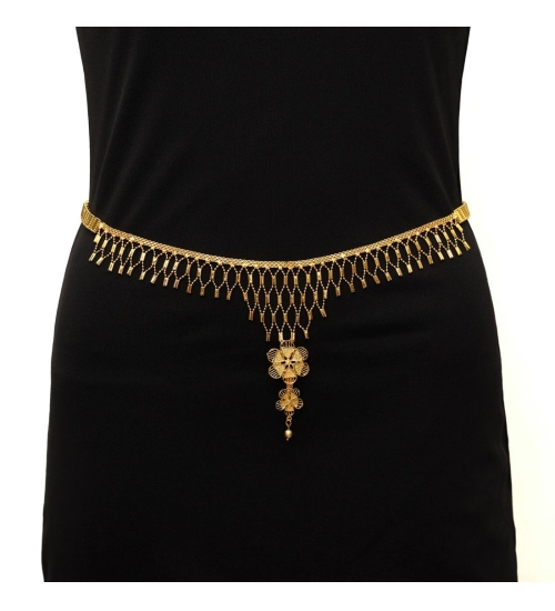 Generic Women's Gold Plated Kamarband Waist Belt For Women//Girls Adjustable Chain
