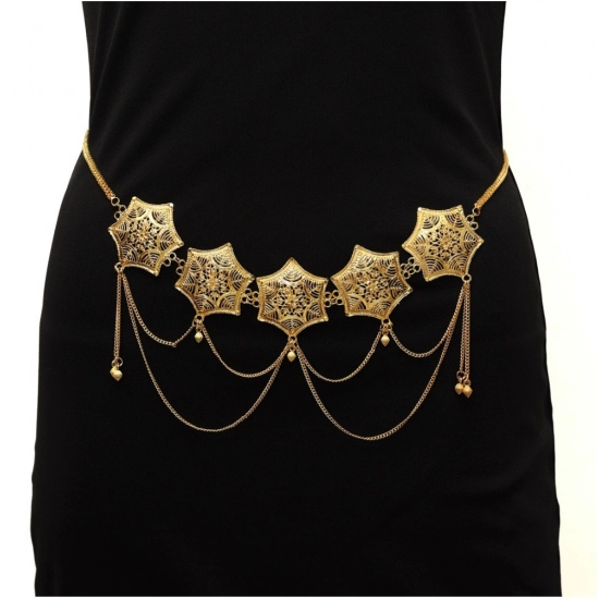 Generic Women's Gold Plated Kamarband Waist Belt For Women//Girls Adjustable Chain Generic Women's Gold Plated Kamarband Waist Belt For Women//Girls Adjustable Chain