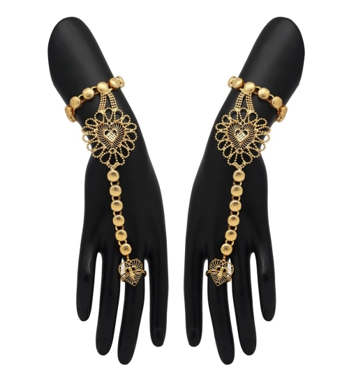 Generic Women's Gold Plated Hathphool Adjustable Chain