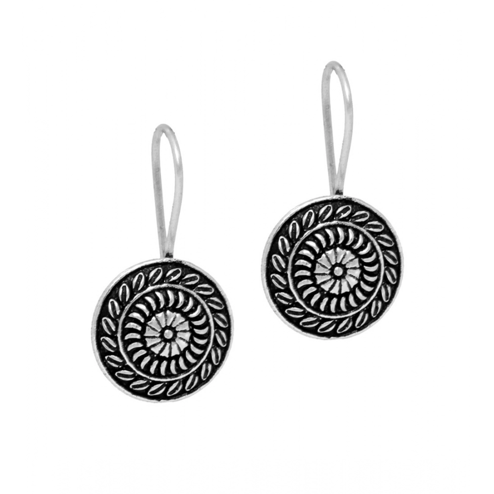 Generic Women's Indian Traditional Oxidised Stud Brass Earrings 