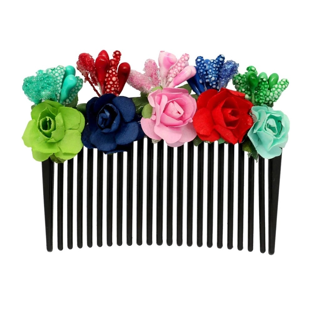 Generic Women's Multi Color Hair Comb Pin 