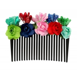 Generic Women's Multi Color Hair Comb Pin 