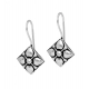Generic Women's Square Shape Oxidised Silver Plated Stud Brass Earrings 