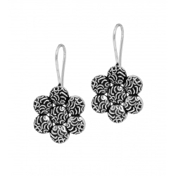 Generic Women's New Designer Flower Shape Handmade Indian Traditional Oxidised Stud Earrings 