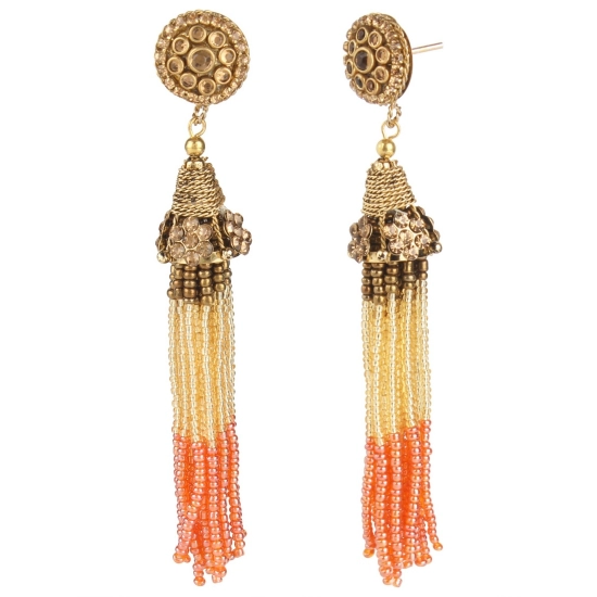 Generic Women's Rose Gold Plated Alloy Earrings (Multicolor)