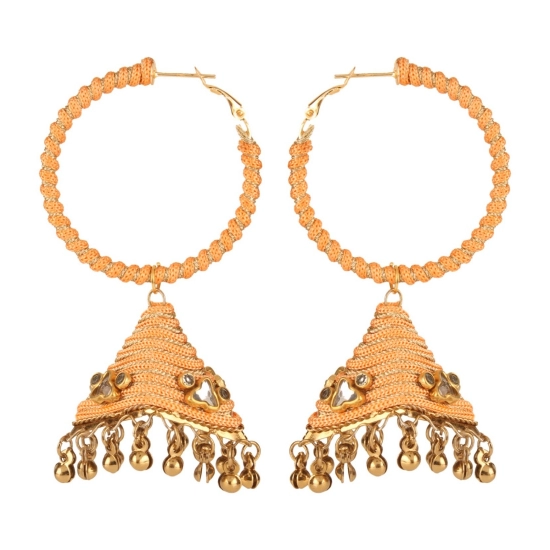 Generic Women's Rose Gold Plated Alloy Earrings (White)