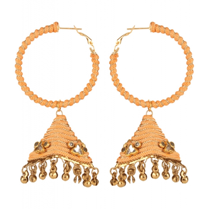 Generic Women's Rose Gold Plated Alloy Earrings (White)