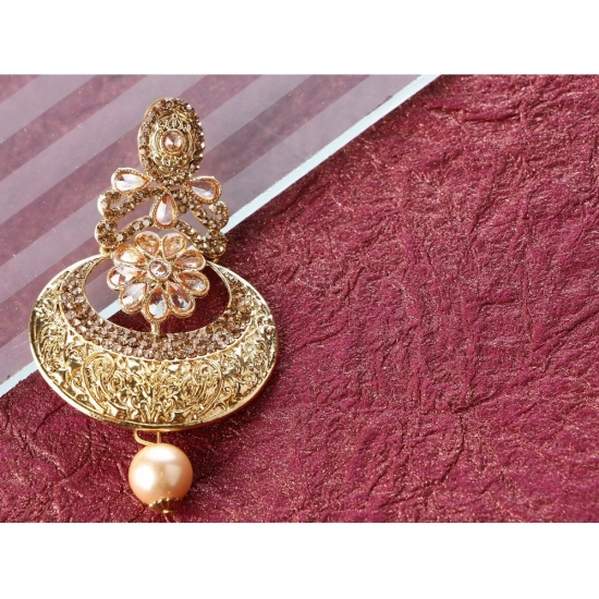 Generic Women's Rose Gold Plated Alloy Earrings (Gold)