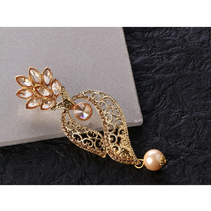 Generic Women's Rose Gold Plated Alloy Earrings (Gold)