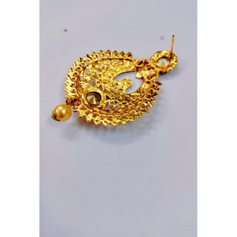 Generic Women's Rose Gold Plated Alloy Earrings (Gold)