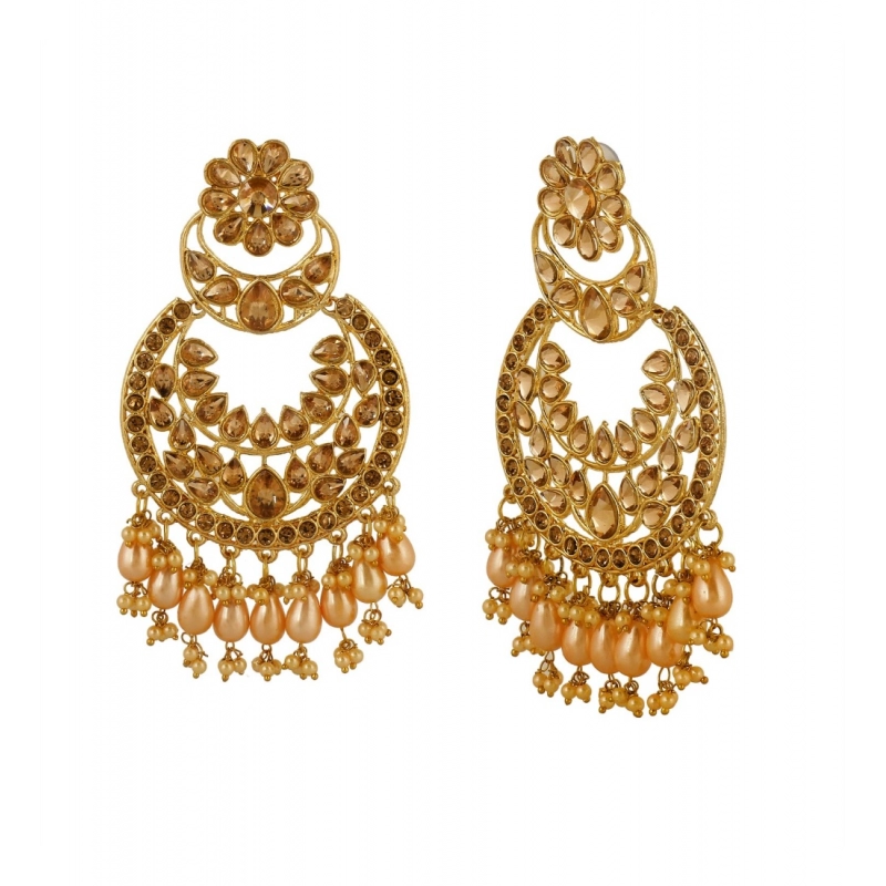 Generic Women's Rose Gold Plated Alloy Earrings (Gold)