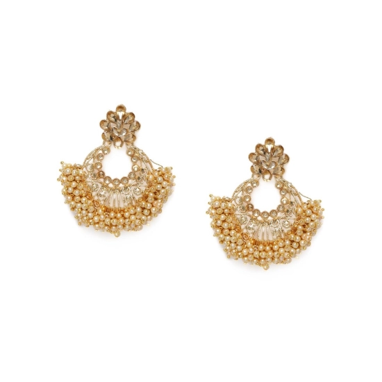 Generic Women's Rose Gold Plated Alloy Earrings (Gold)