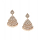 Generic Women's Rose Gold Plated Alloy Earrings (White)
