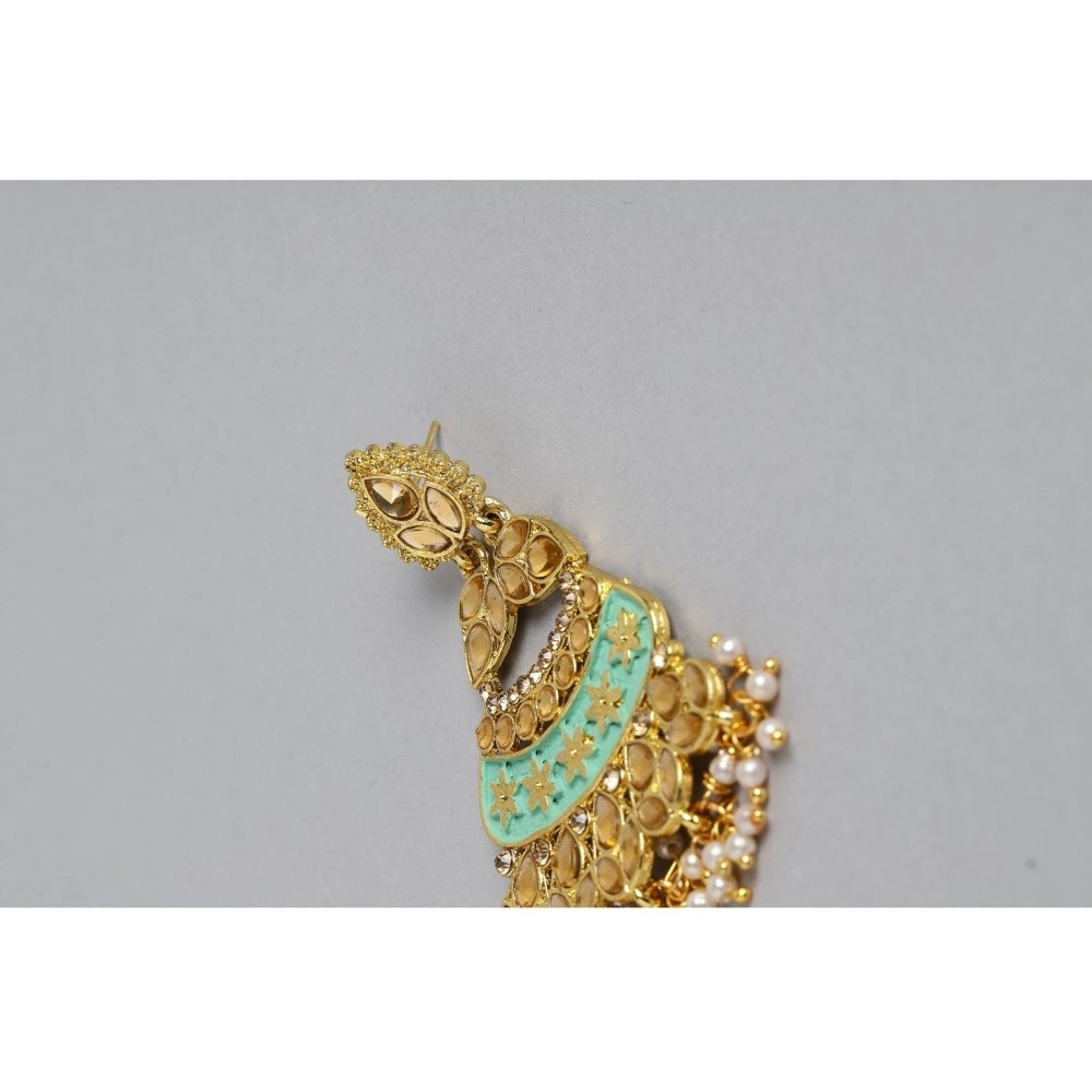 Women's Rose Gold Plated Alloy Earrings (Gold)