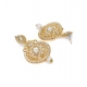 Generic Women's Rose Gold Plated Alloy Kundan Earrings & Mangtikka (White) Generic Women's Rose Gold Plated Alloy Kundan Earrings & Mangtikka (White)