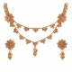 Generic Women's Rose Gold Plated Alloy Necklace &amp; Earings Set (White)