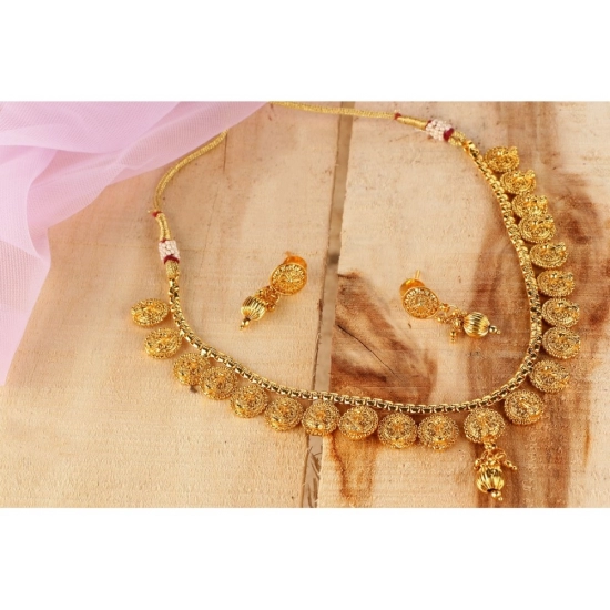 Generic Women's Rose Gold Plated Alloy Necklace &amp; Earings Set (Gold)